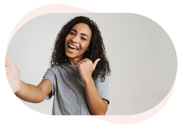woman thumbs up 